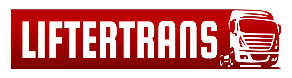 Liftertrans logo, tosetood, puksiir, ehitustehnika transport, ehitusmaterjalide vedu, kraana rent, transporditeenused